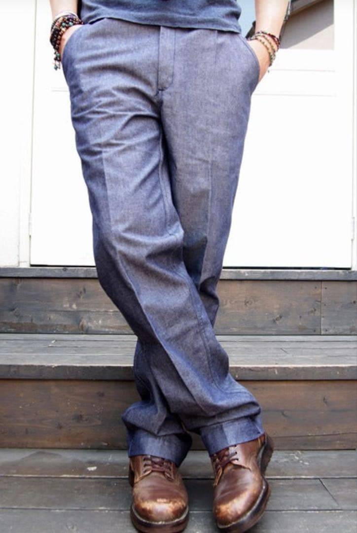 フレンチミリタリーパンツジーンズ　デニムパンツフランス軍　実物 フレンチミリタリーパンツジーンズ デニムパンツフランス軍 実物