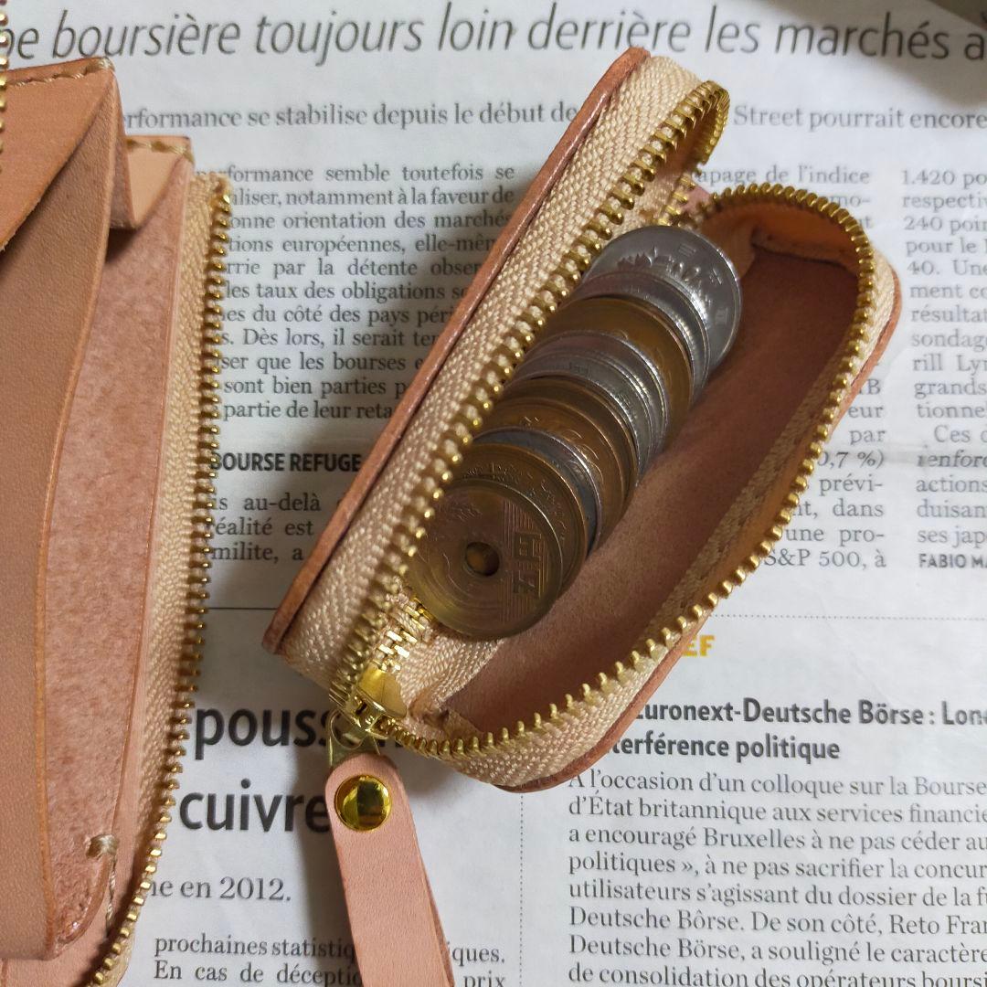 薄型L字ファスナーウォレット＆ケース　栃木レザー