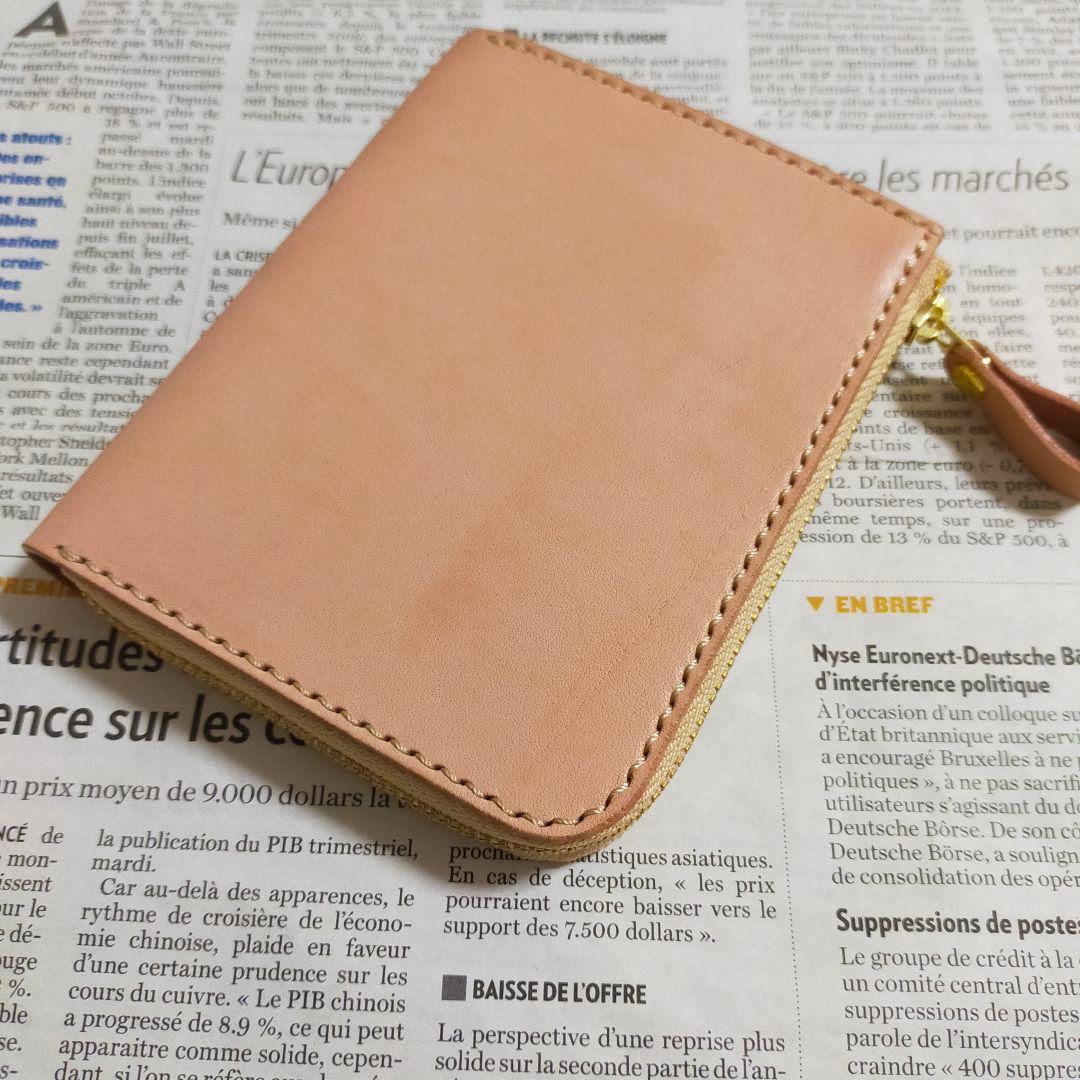 薄型L字ファスナーウォレット＆ケース　栃木レザー