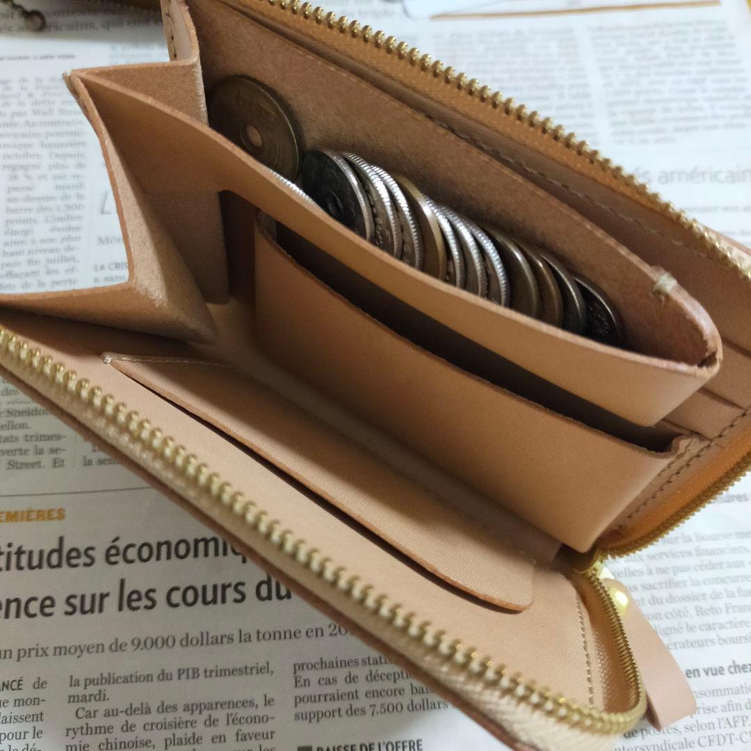 薄型L字ファスナーウォレット＆ケース　栃木レザー