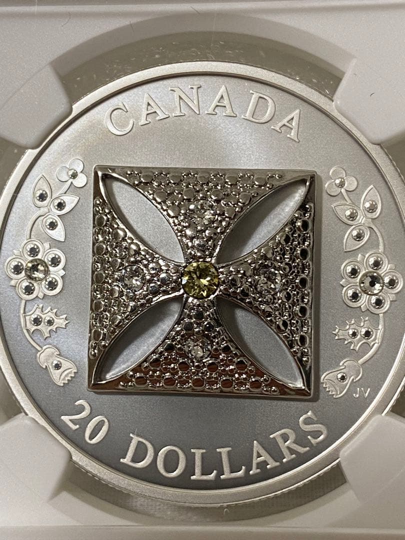 最高鑑定】2022 カナダ エリザベス女王 ダイアモンドダイアデム 銀貨