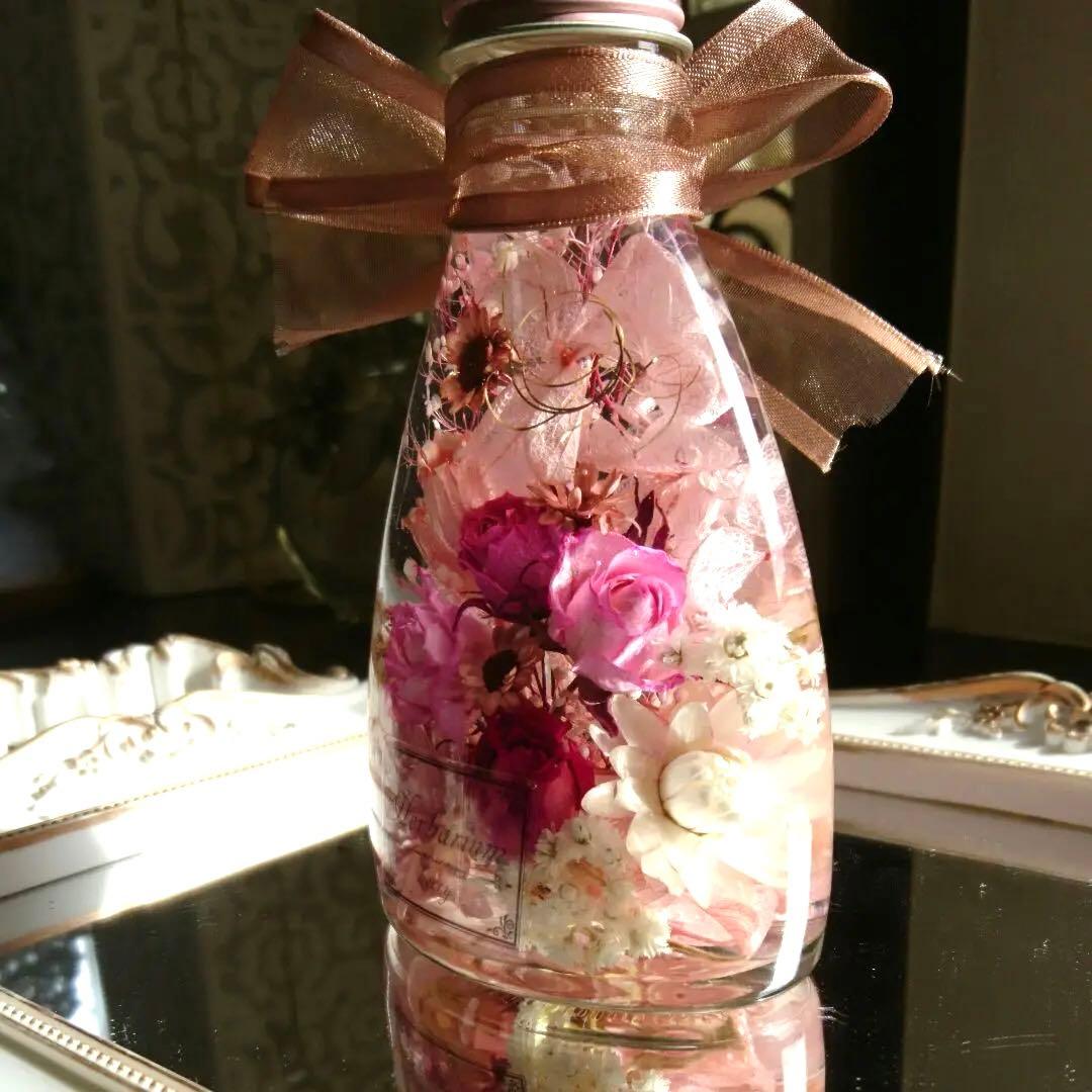 ◆ハーバリウム ＃190 ピンクのローズガーデン.:*:・'