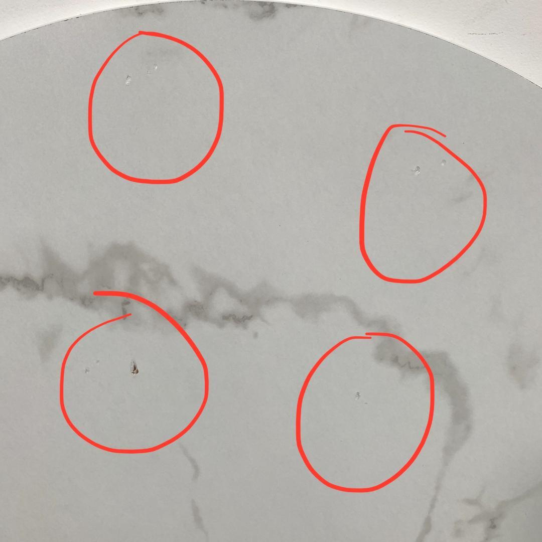 訳あり部品センターテーブル テーブル ローテーブル 大理石調波紋1706-160