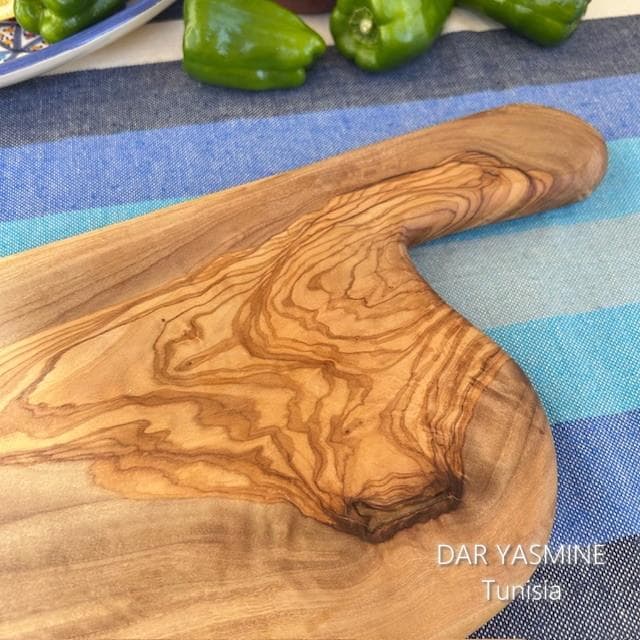 オリーブの木　カッティングボード　持ち手ありフリー　目的地はここ！　約44cm