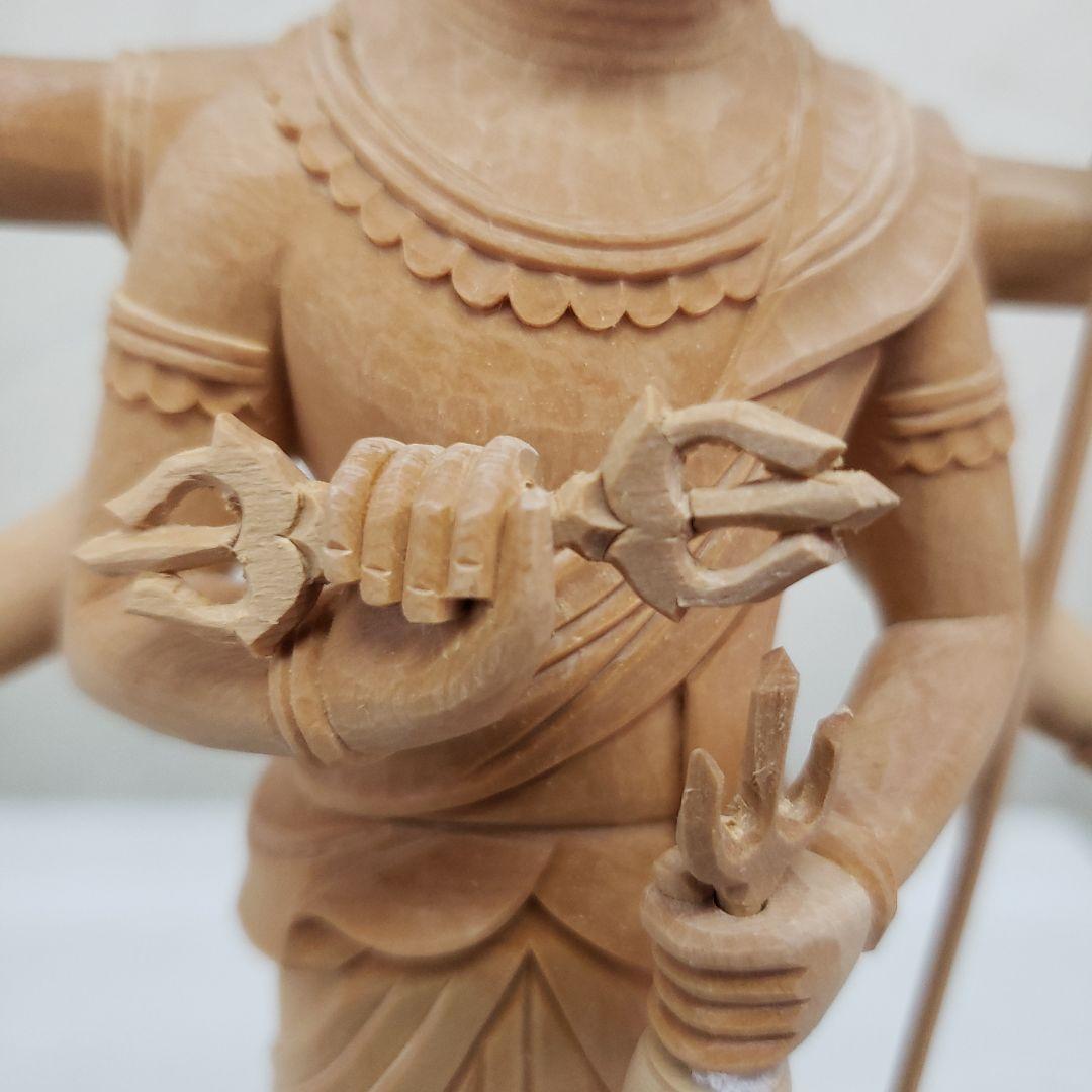 Bフライデー蔵出し特価仏像☆ヒバ材 三宝荒神像6寸☆全高 約35cm