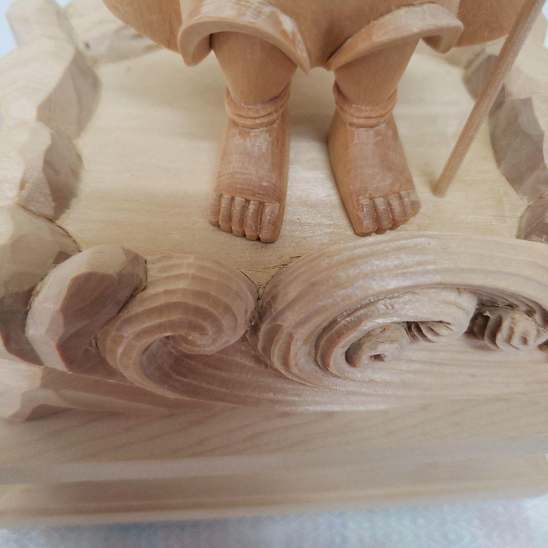 Bフライデー蔵出し特価仏像☆ヒバ材 三宝荒神像6寸☆全高 約35cm