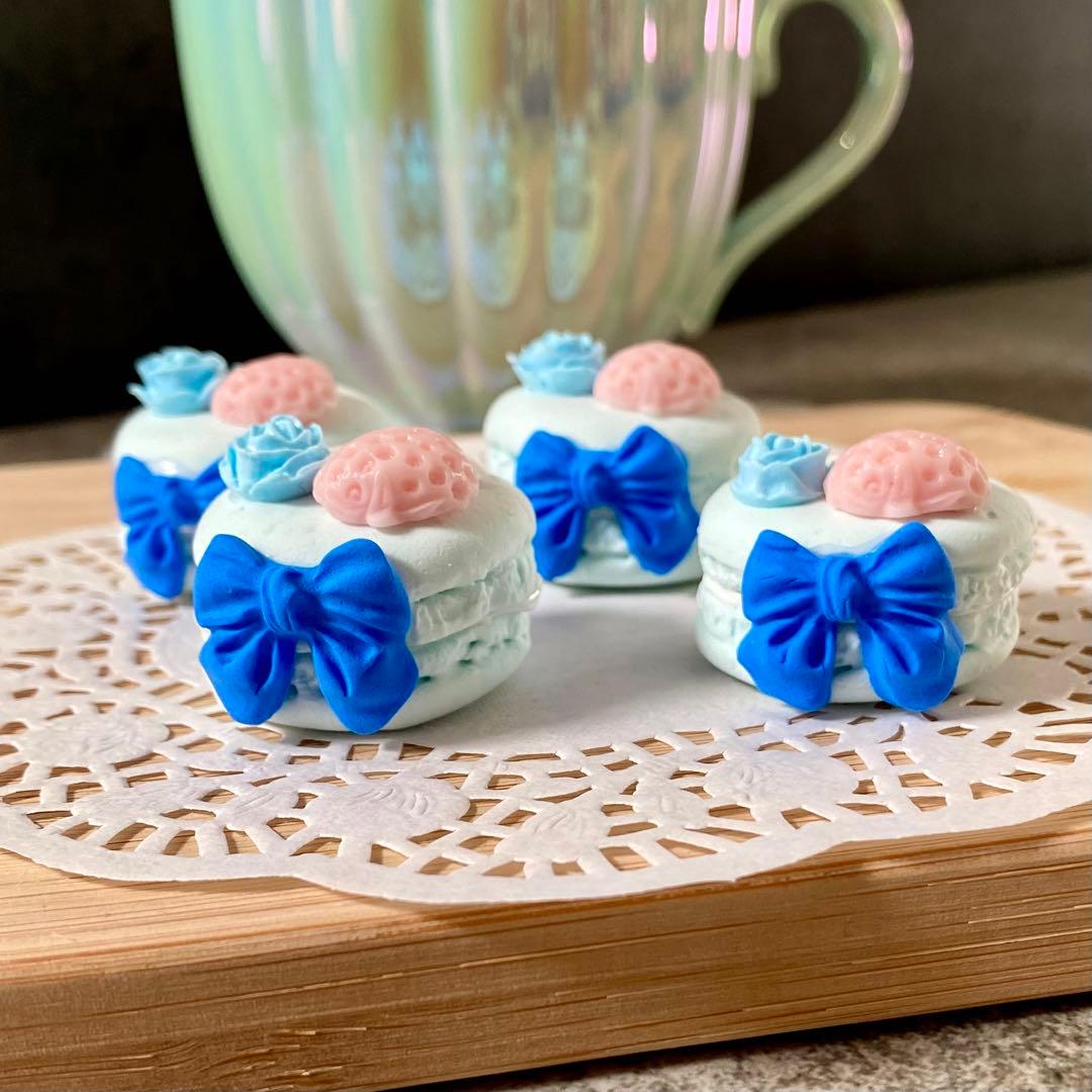 フェイクスイーツ 【青いリボンのマカロンセット】