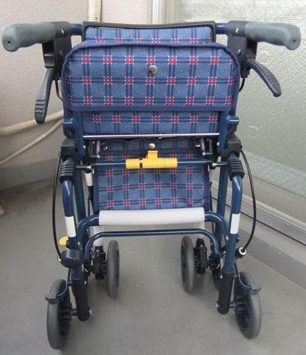 島製作所 フォルテ シルバーカー　二筋格子ブルー