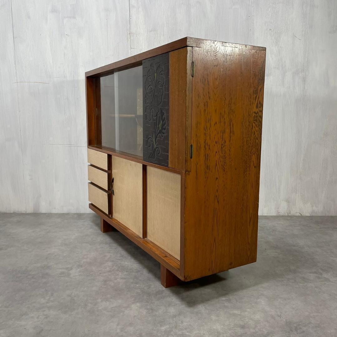 ヴィンテージ 60-70's サイドボード 木製 飾り棚 リビング収納 レトロ