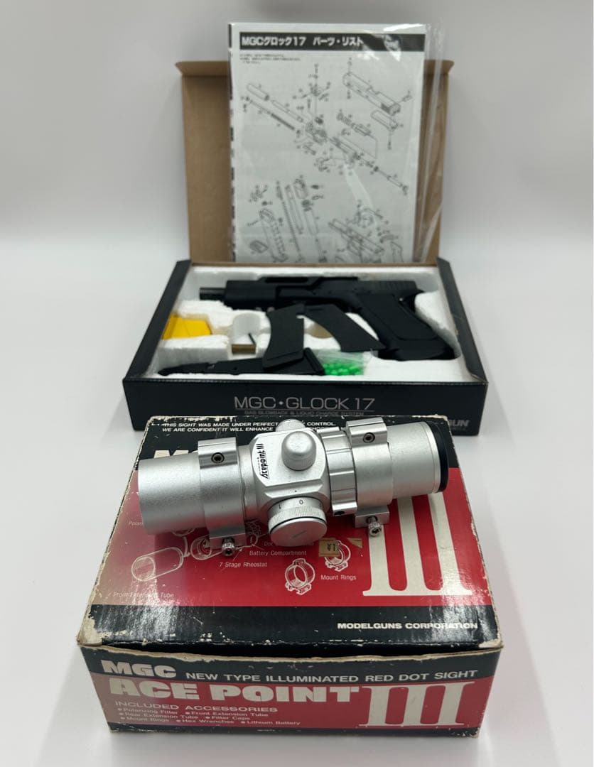 【3日まで限定】MGC製グロック17とACE POINTⅢスコープカスタムモデル
