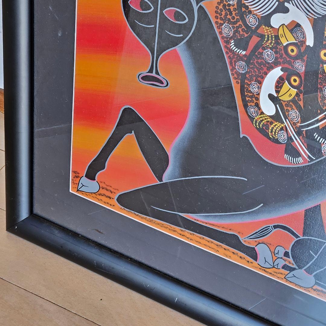 アフリカ 絵画 アート ティンガティンガ チワヤ レイヨウ 鳥 楽園 動物園