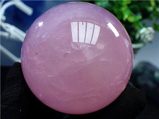 63MMAAA級家庭円満★天然紫ローズクォーツ丸玉YT4E1/170E17D