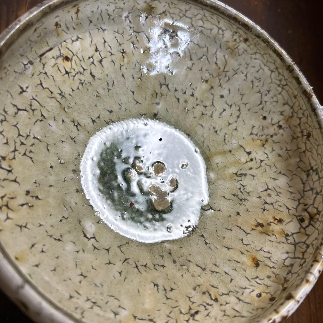 作家 陶芸作家 4.5寸鉢 2つ ビードロ粉引き