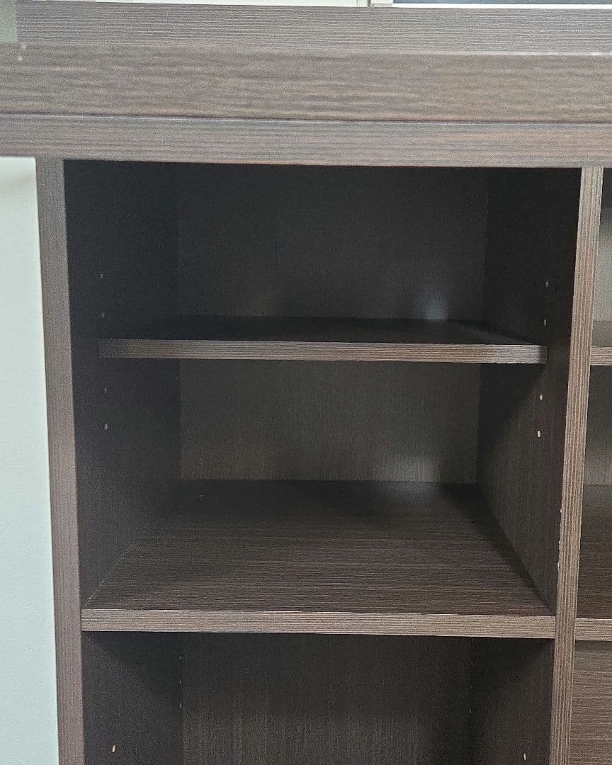 ニトリ　フラップ書棚ファルダ　80 ダークブラウン　本棚　NITORI