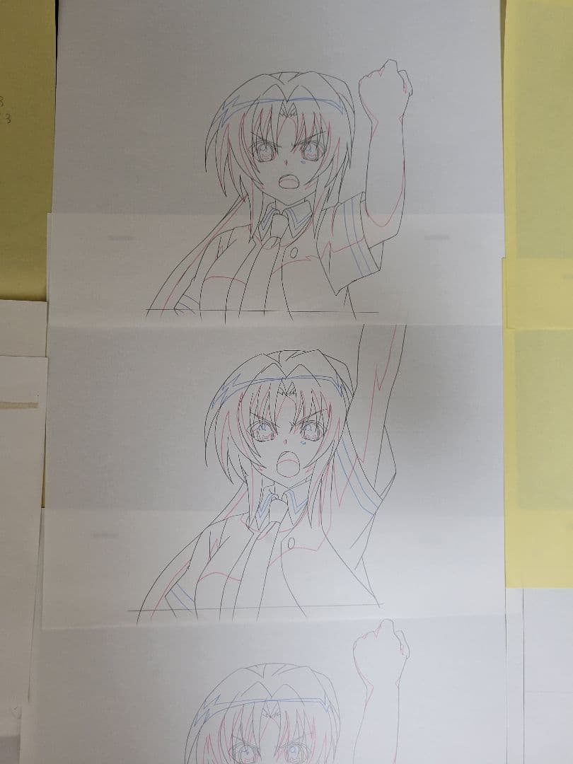 ひぐらしのなく頃に　園崎魅音 原画　ラフ等　複数枚セット