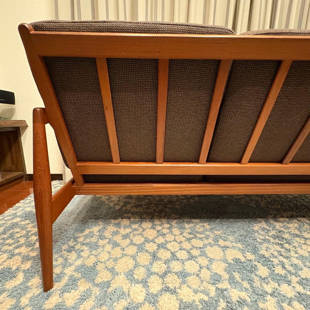 ペーパーナイフソファ　カイ クリスチャンセン　3人掛け　チーク材　宮崎椅子製作所