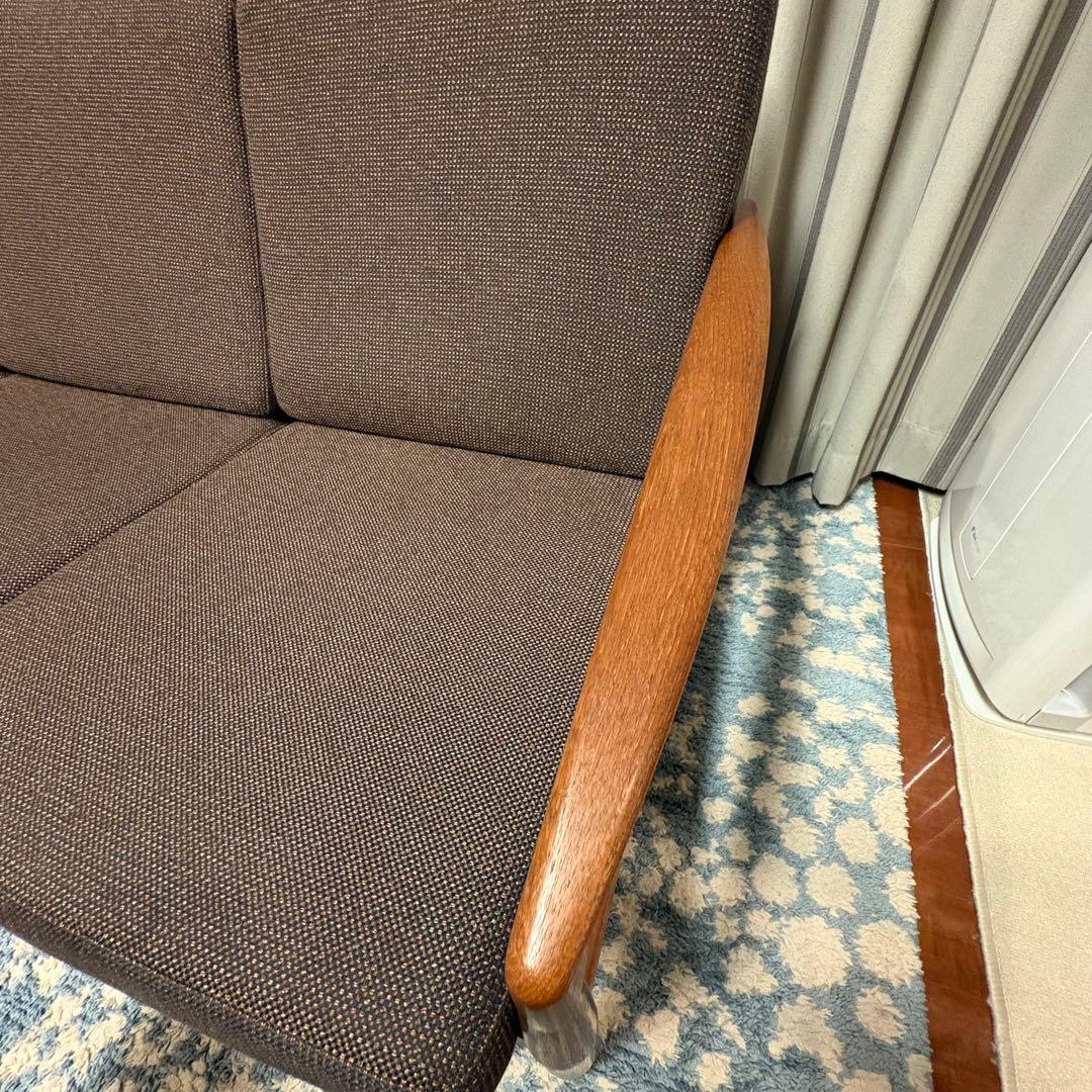 ペーパーナイフソファ　カイ クリスチャンセン　3人掛け　チーク材　宮崎椅子製作所