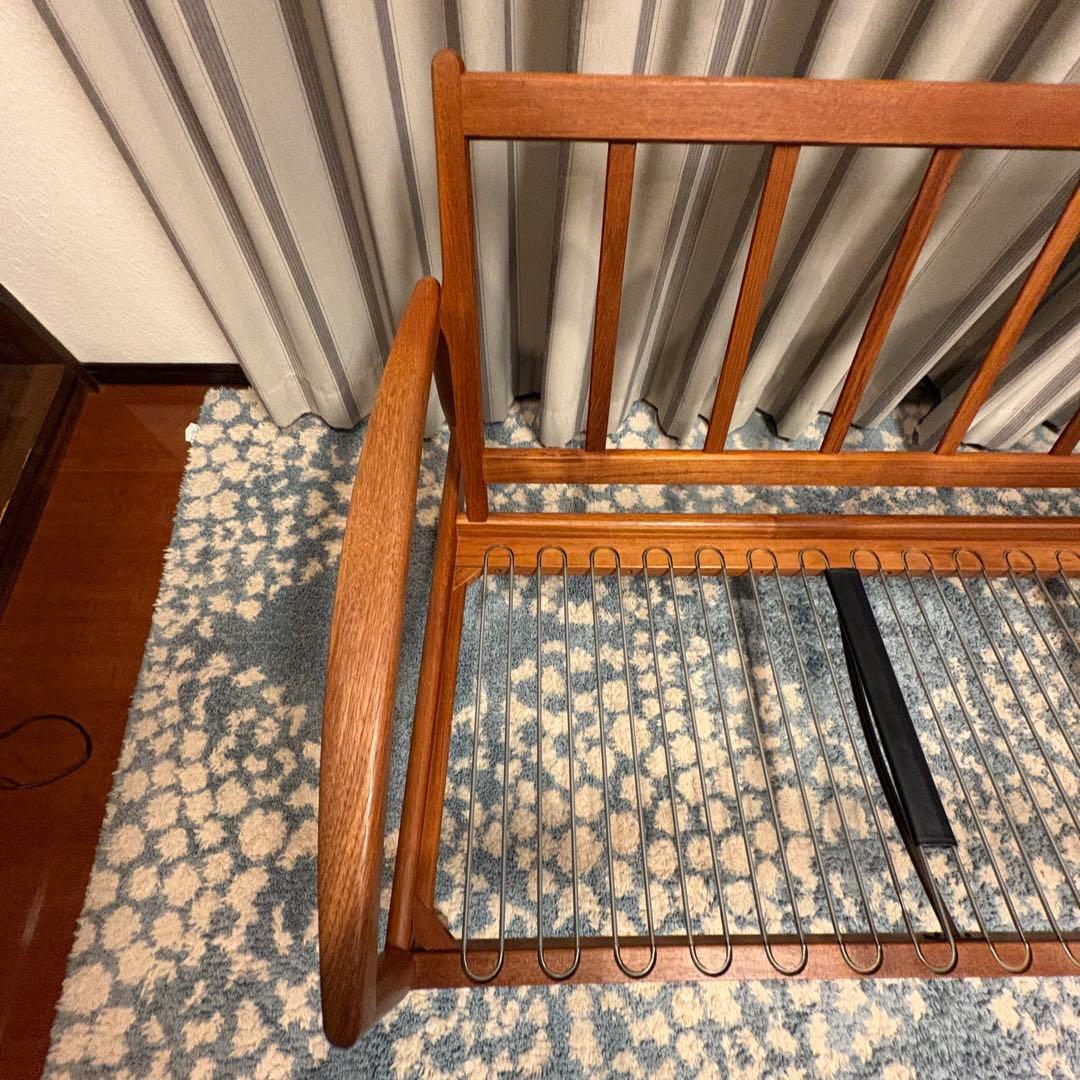 ペーパーナイフソファ　カイ クリスチャンセン　3人掛け　チーク材　宮崎椅子製作所