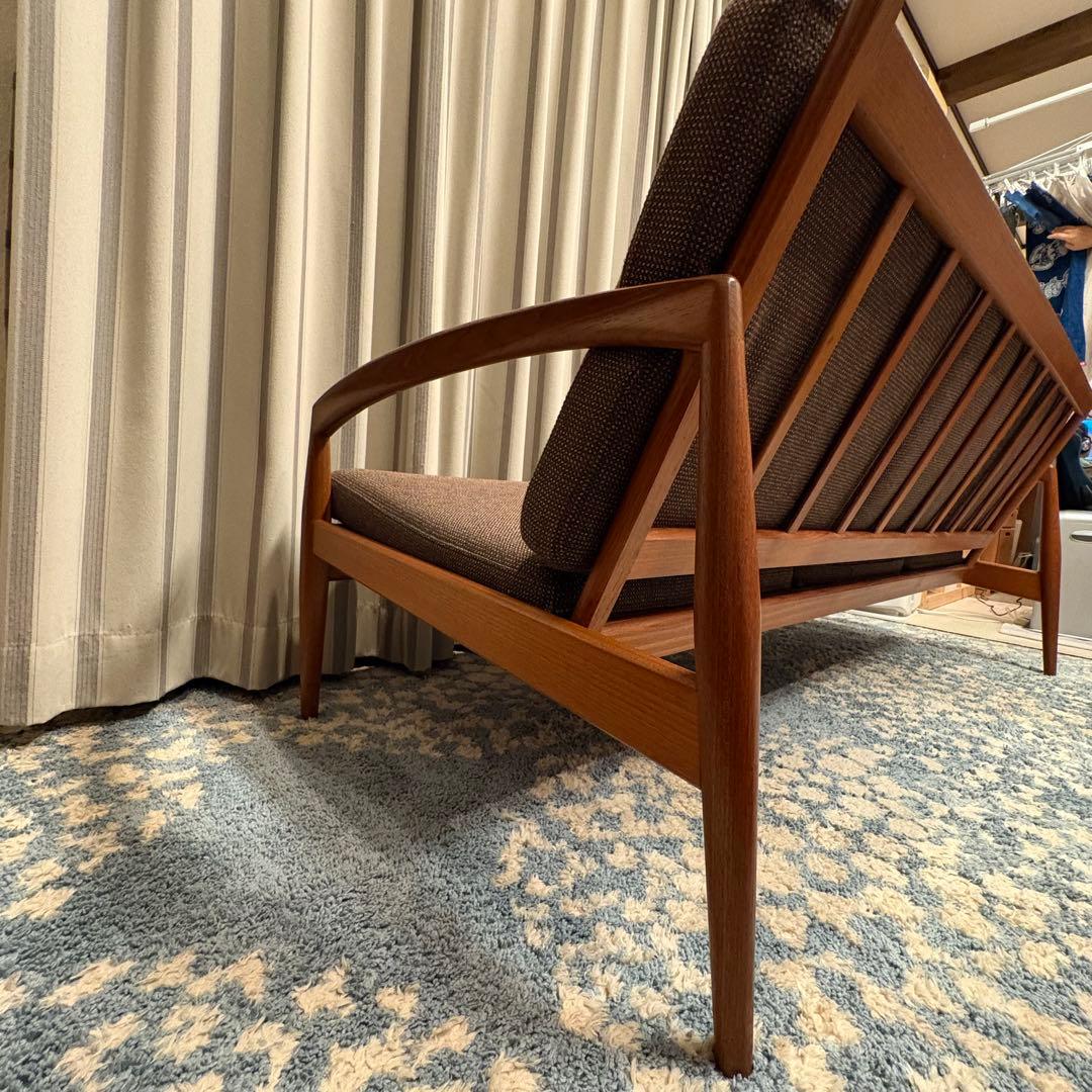 ペーパーナイフソファ　カイ クリスチャンセン　3人掛け　チーク材　宮崎椅子製作所