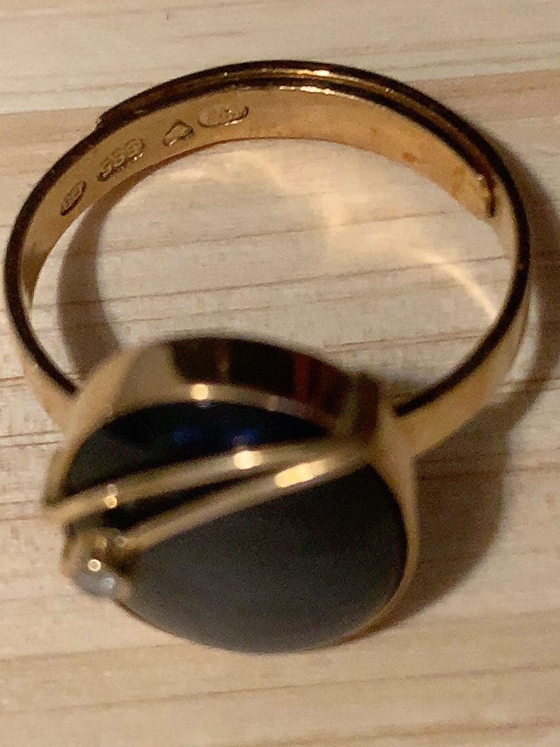 《超希少》Kaunis Koru リング14K＋スペクトロライト＋ダイヤモンド