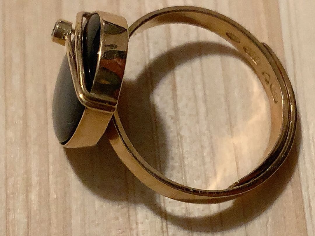 《超希少》Kaunis Koru リング14K＋スペクトロライト＋ダイヤモンド