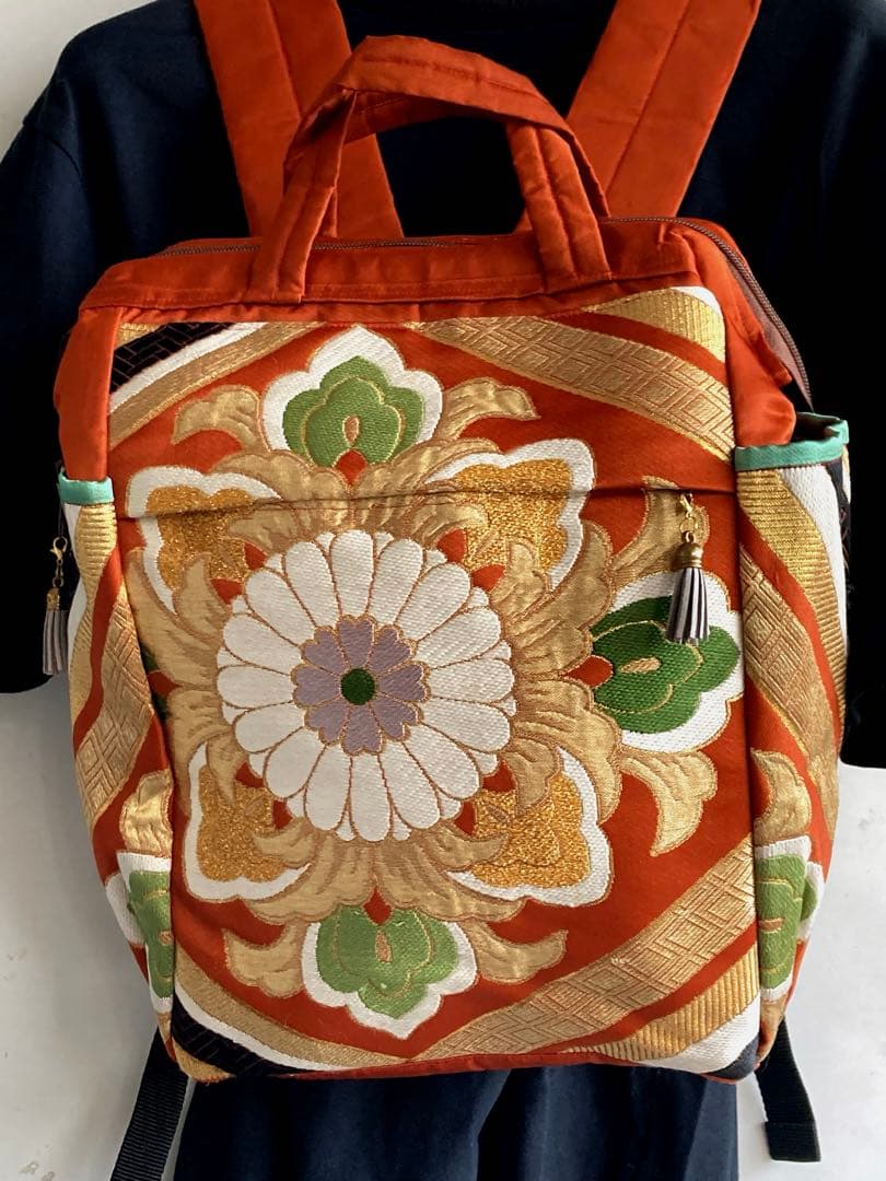 一点物　特注　オーダー　豪華着物帯リュック