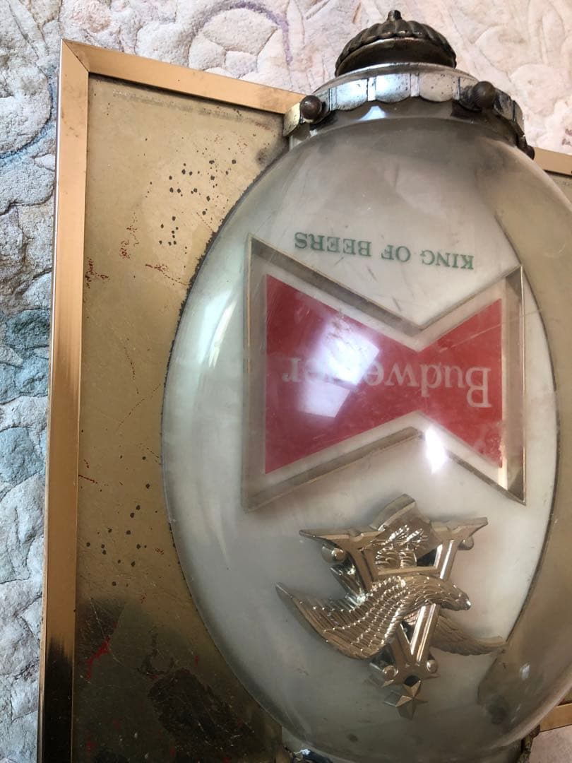 バドワイザー アンティーク ビンテージ ライト 点灯可！ 雰囲気◎