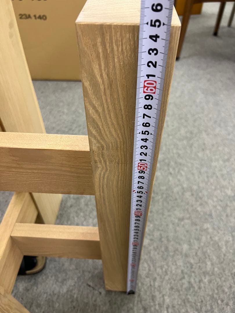 タモ無垢材テーブル脚(1組2本)