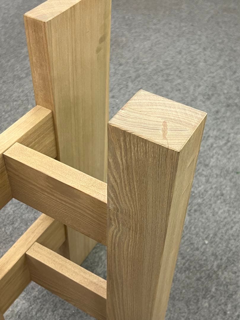 タモ無垢材テーブル脚(1組2本)