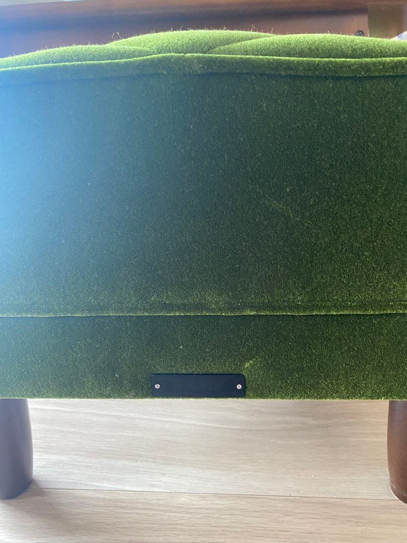 美品 値下げ【カリモク60】オットマン X36206 モケットグリーン