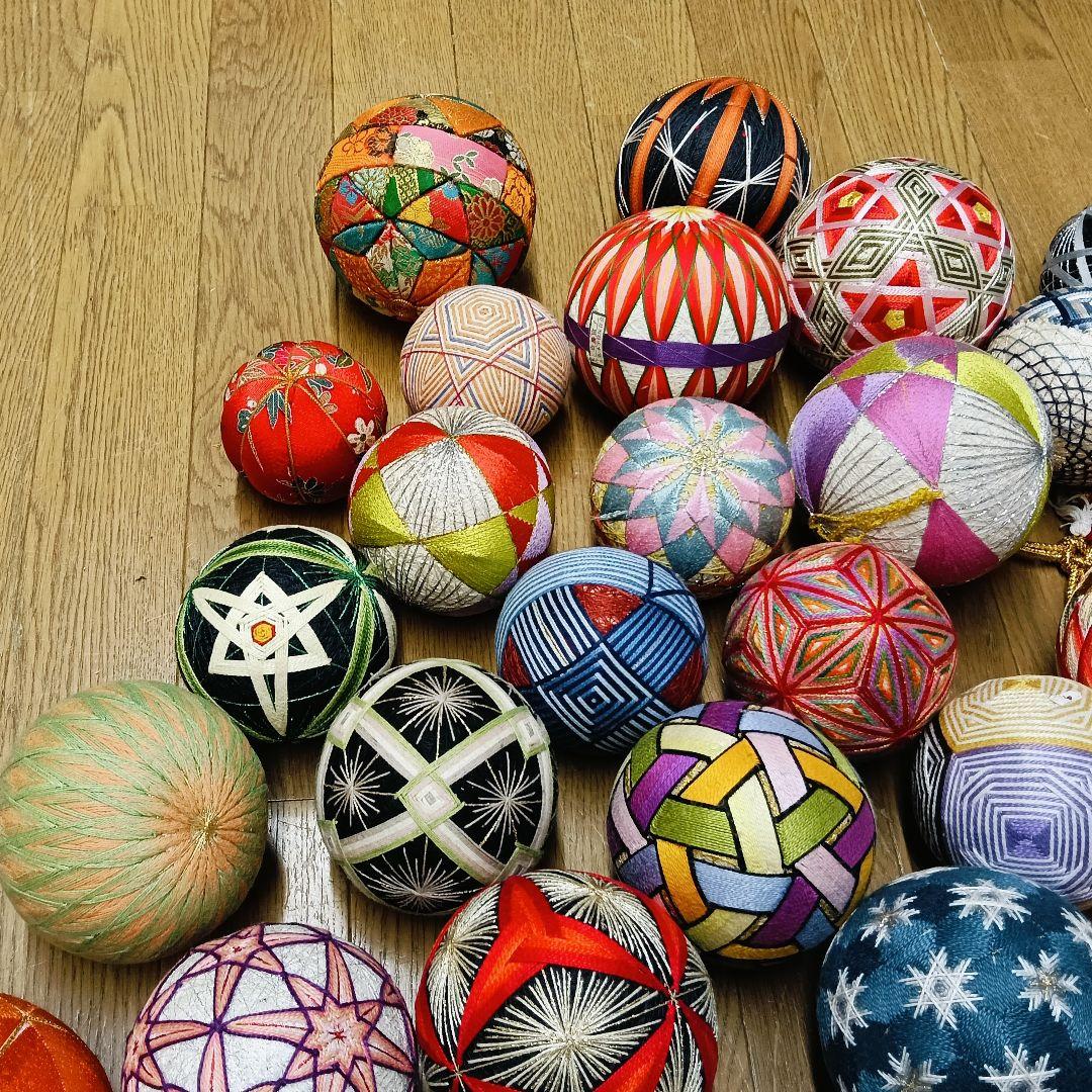 AL83 手毬 手まり 刺繍 ハンドメイド 昭和レトロ まとめ69個木目込2個