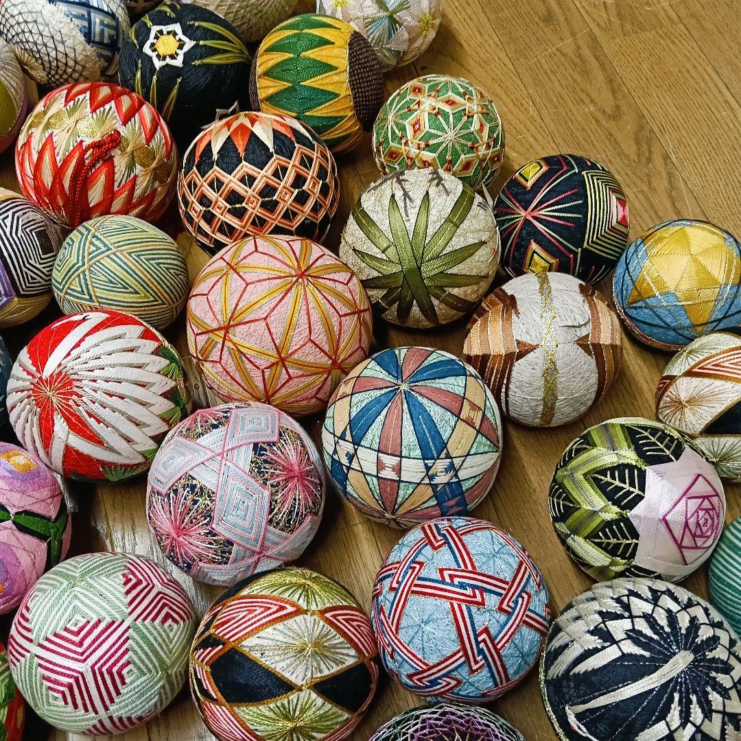AL83 手毬 手まり 刺繍 ハンドメイド 昭和レトロ まとめ69個木目込2個