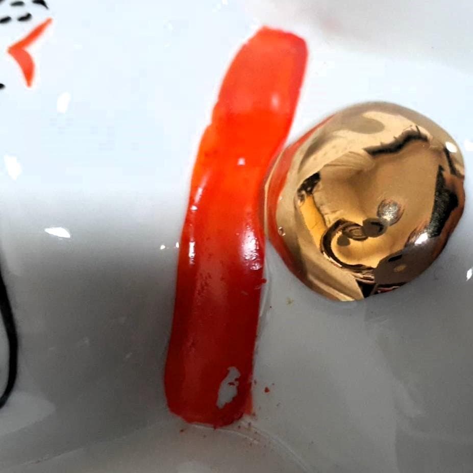 059　瀬戸焼　招き猫 三匹猫　ガラス目　昭和レトロ　当時物　希少品