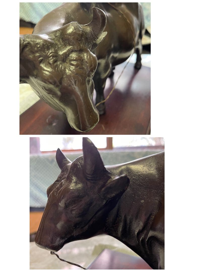 アンティーク品/立牛童子高岡銅器 台座付き送料無料（擦れや籠サビあり）⭐️大特価中