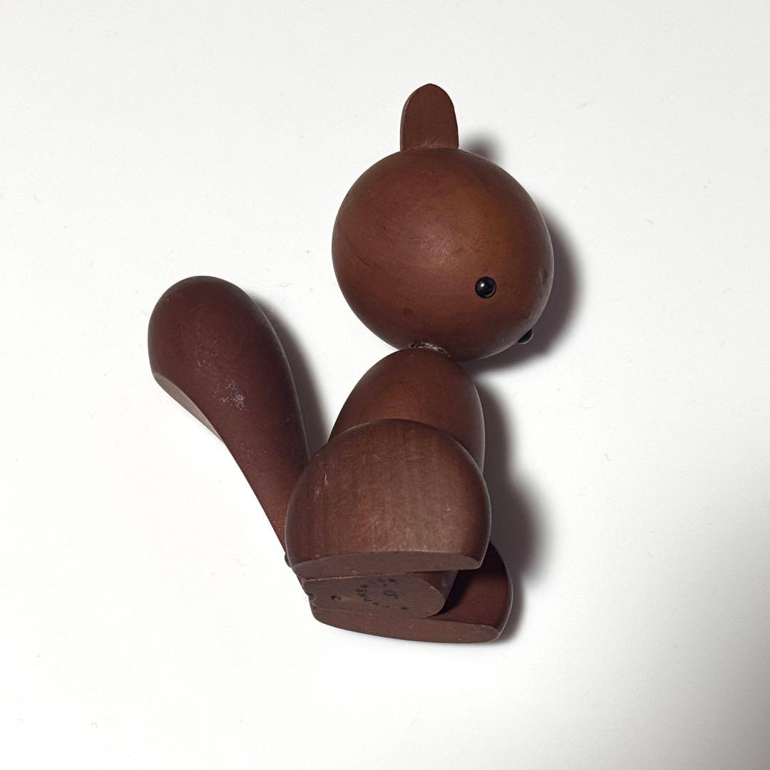 千趣会 ロイヤルペットウッド 木製 人形 ベルメゾン リス 木彫り りす