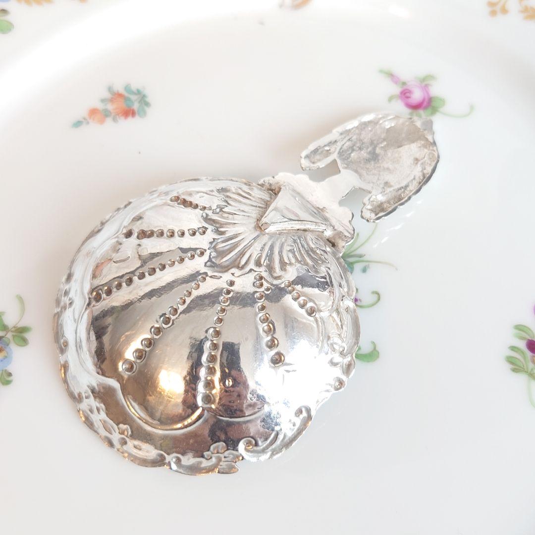 イギリス　ボンボンスプーン　キャディースプーン　純銀　アンティーク　銀製　32g