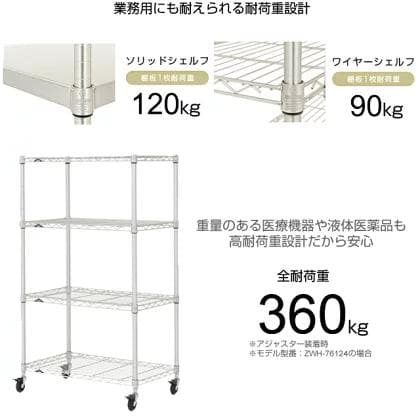 6/10以降お渡し　ルミナス プレミアムライン ソリッドシェルフラック 4段