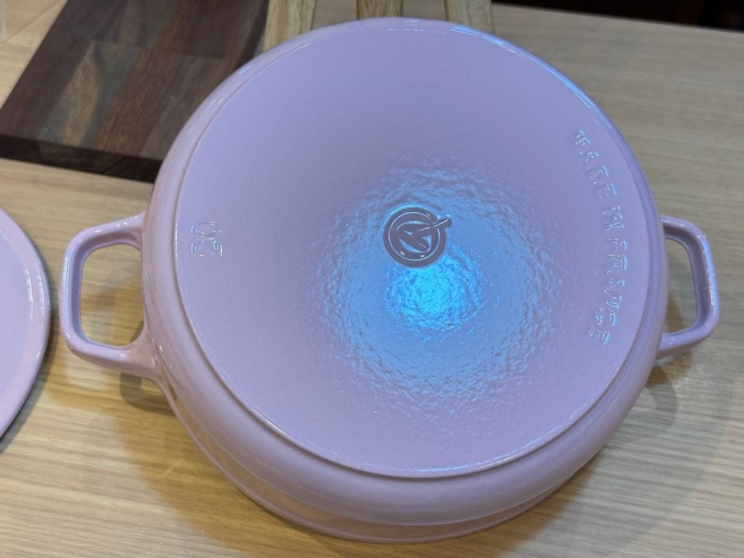 A7194【シャスール】ラウンドキャセロール 両手鍋 ホーロー鍋 20cm