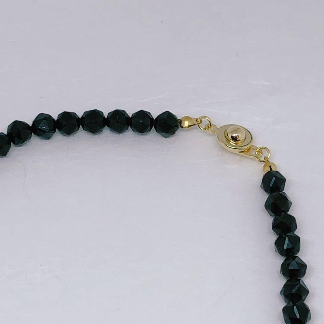 AAAモリオンスターカット8mmネックレス65cm 黒水晶　幸運呼ぶ　持ち主守る