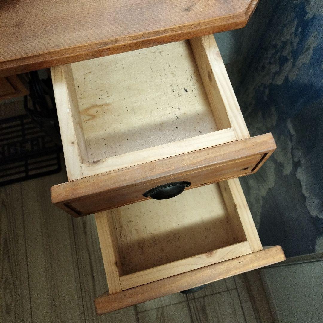 古いミシンSINGERリメイク 木製デスク クラシックスタイル 古い家具