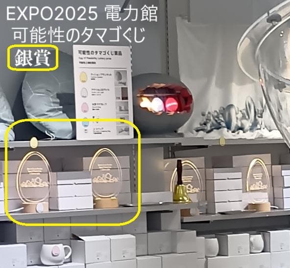 新品・未開封】万博 電力館 可能性のタマゴくじ 銀賞 アクリルLED