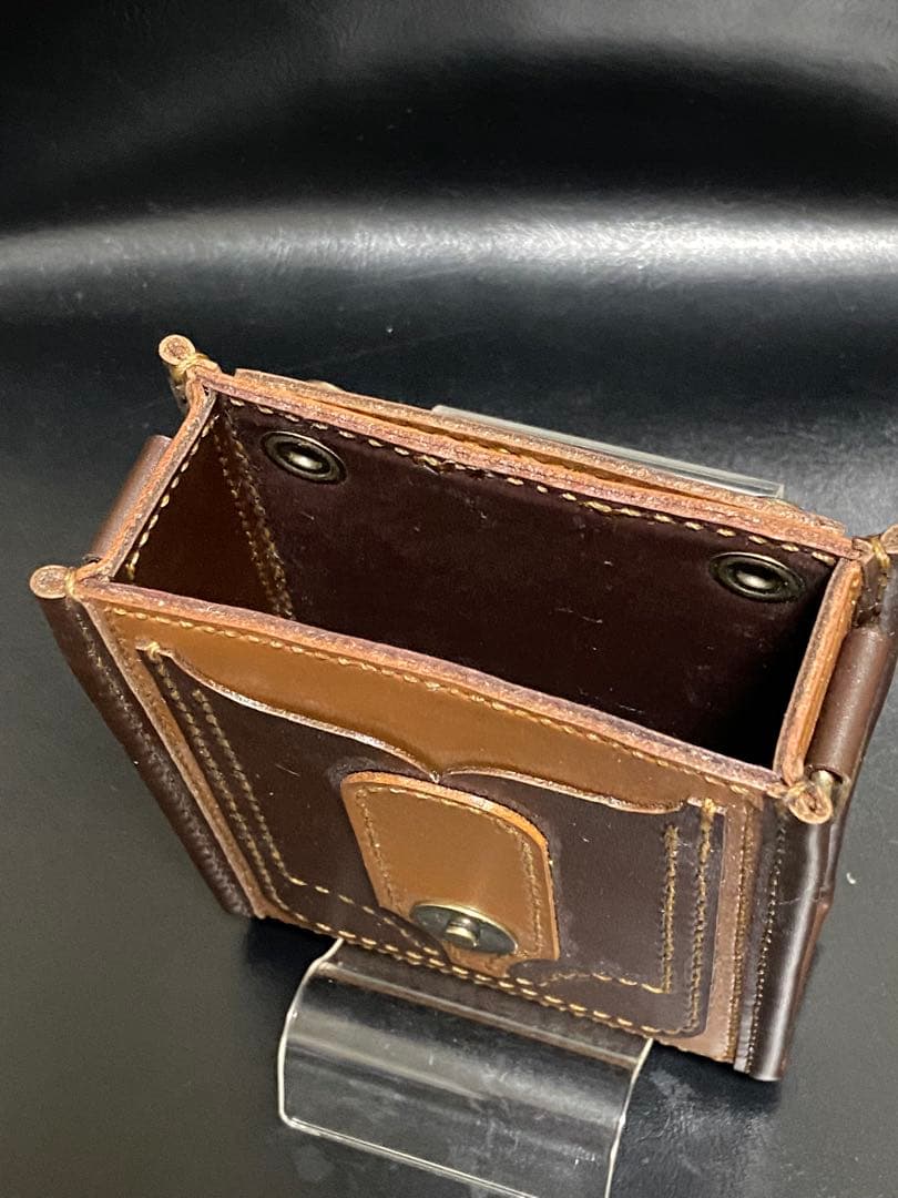 【レザーハンドメイド_全て手縫い】ドロップインダーツケースNo.61