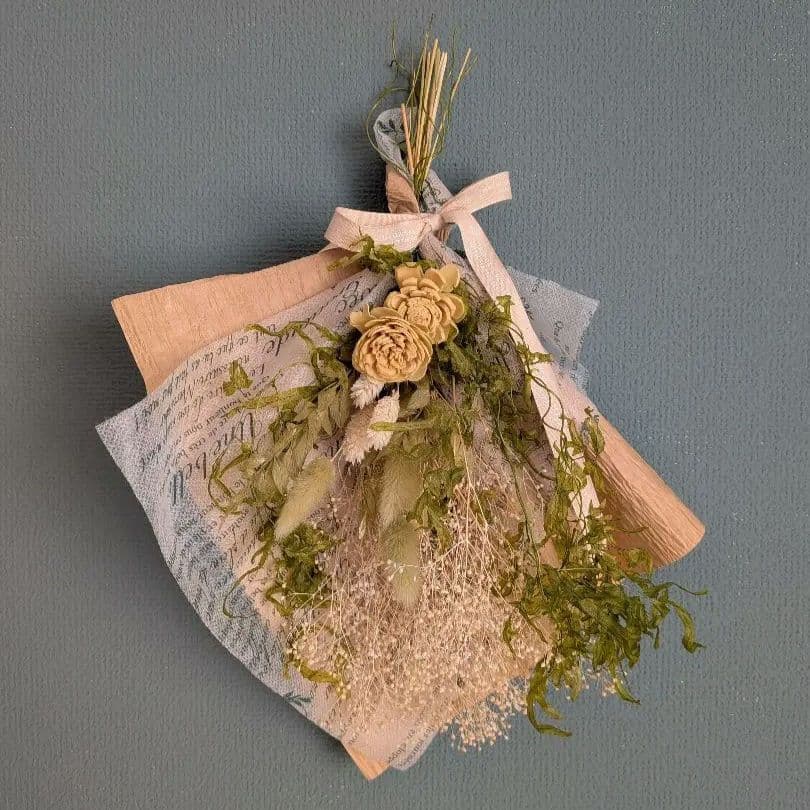 商談中　プリザーブドフラワーアレンジNo.208　ナチュラルスワッグ3点セット