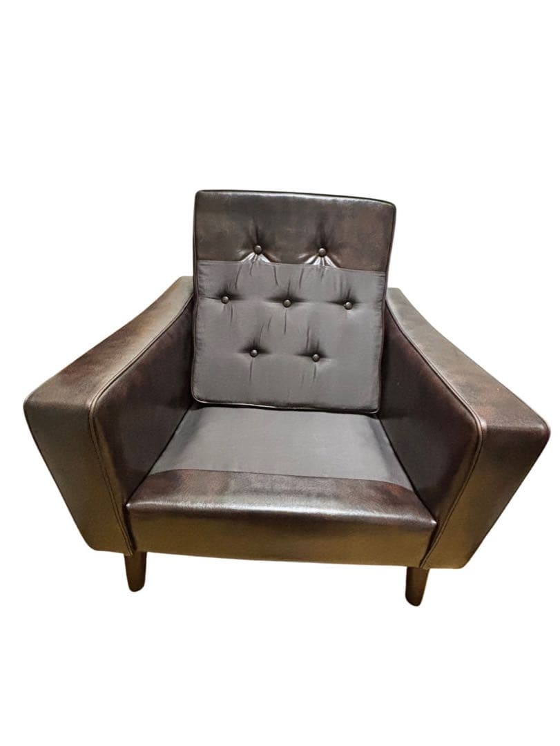 【カリモク】 ロビーチェア　 1人掛け　ソファ 　アームチェア 　ダークブラウン