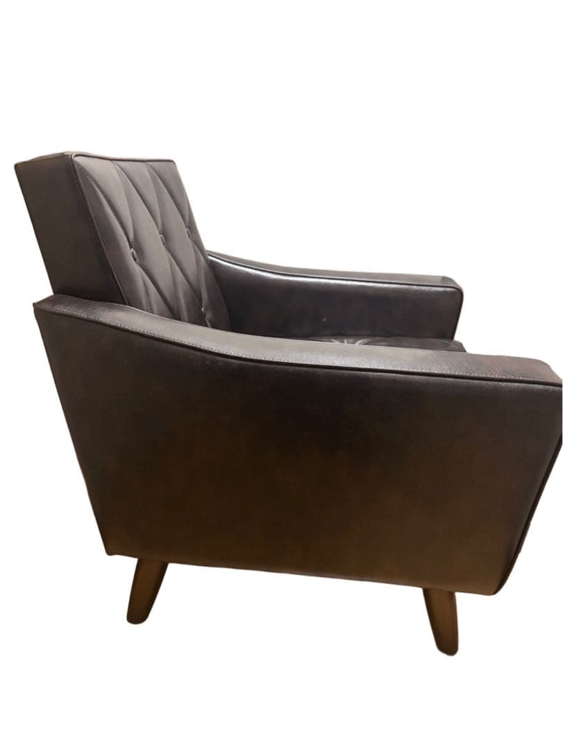 【カリモク】 ロビーチェア　 1人掛け　ソファ 　アームチェア 　ダークブラウン