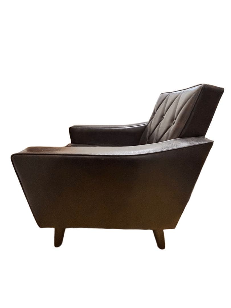 【カリモク】 ロビーチェア　 1人掛け　ソファ 　アームチェア 　ダークブラウン
