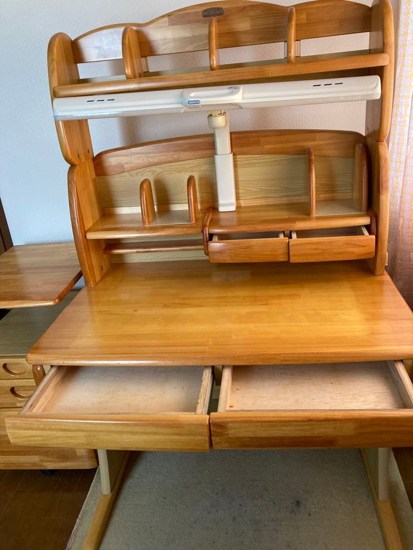 【お値下げ】　【学習机セット①】木製 学習机のみ