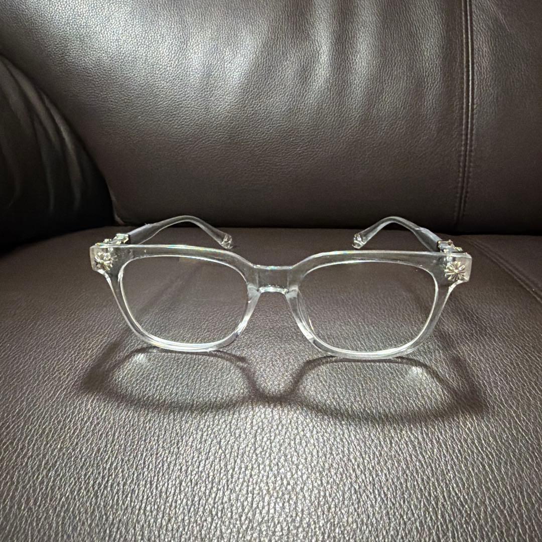 伊達メガネ サングラス クロスモチーフ シルバー y2k クロムハーツ好き