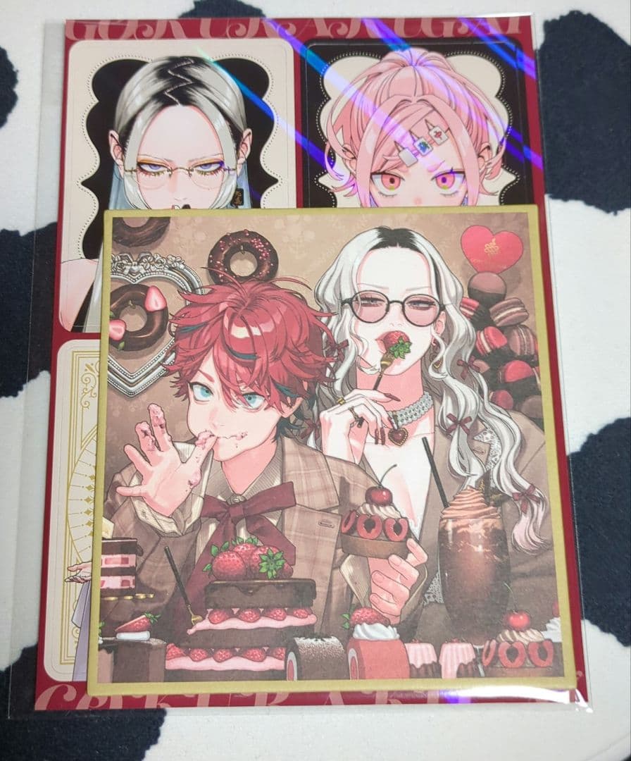 ジャンプスクエア3月号 付録 極楽街 ミニ色紙風カード・A5ホロカード