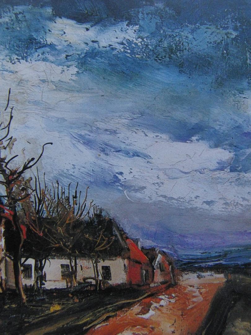 モーリス・ド・ヴラマンク、【ノルマンディの教会】、希少な額装用画集